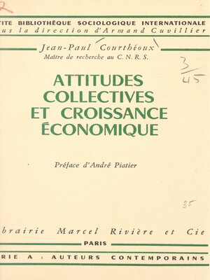 cover image of Attitudes collectives et croissance économique
